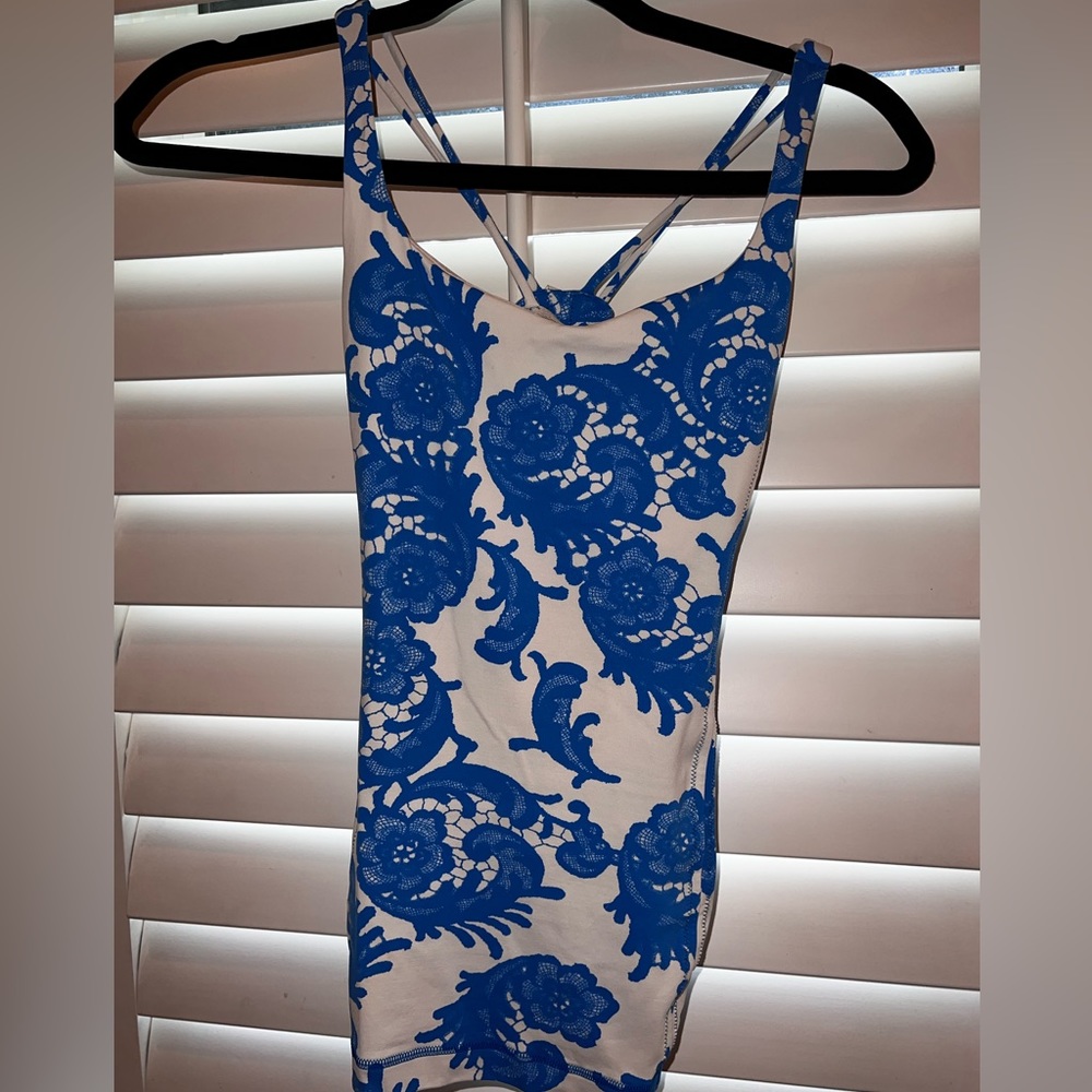 Blue Lace Print Lululemon Tank